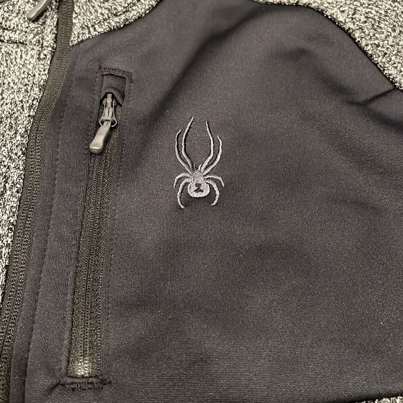 Spyder Men's Size XXLarge Grey & Black Knit Quarter Zip Pullover Sweater Jacket - Picture 5 of 10